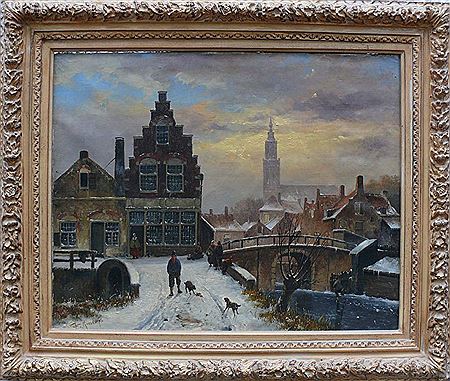 Blick auf holländische Stadt