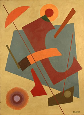 Composition with a Hollowed Brown Rectangle, 1926 by Ivan Kliun - Auction record, sale price, and art valuation. Compare with similar artists and explore comparable artworks.