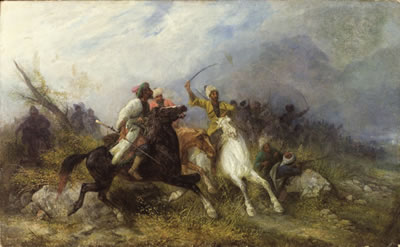 "Battle between the Cossacks and the Highlanders"