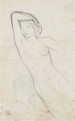 Nude (double-sided drawing)