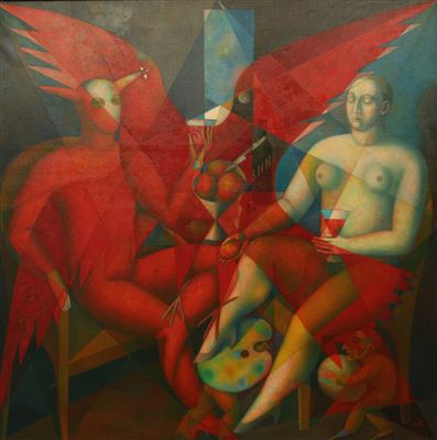Conversation by Olga Bulgakova - Auction record, sale price, and art valuation. Compare with similar artists and explore comparable artworks.
