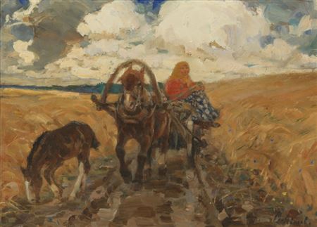 In the Field by Mikhail Ivanovich Avilov - Auction record, sale price, and art valuation. Compare with similar artists and explore comparable artworks.