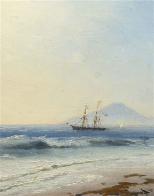 Ship at Sea of the Island of Capri
