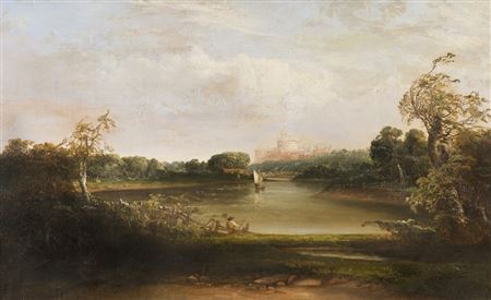 Man Fishing in a Stream