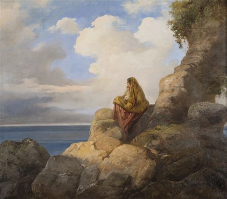 Contadinella Sulle Rocce( Country Girl Sitting on the Rocks)