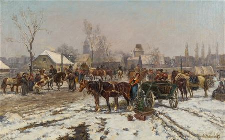 Market Day in Winter