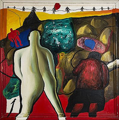 Untitled (Holding the Line) by Valery Yershov - Auction record, sale price, and art valuation. Compare with similar artists and explore comparable artworks.