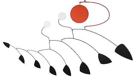 Mobile in Red, White and Black