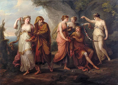 Telemach und Mentor auf der Insel der Kalypso vor 1784