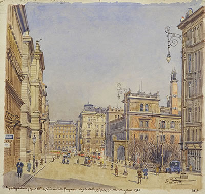 Sample artwork by Erwin Pendl (1875 - 1945), known for paintings of vietnamese architecture, oversize views for exhibitions - View similar artists and auction records