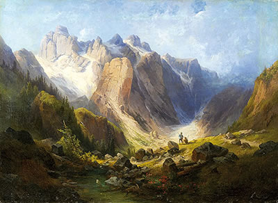 Aufziehendes Gewitter in den Dolomiten