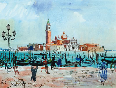 Venedig Santa Maria Salute by Ernst Schrom - Auction record, sale price, and art valuation. Compare with similar artists and explore comparable artworks.