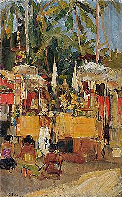 Bali, Gebetsszene (1929) by Carl Fahringer - Auction record, sale price, and art valuation. Compare with similar artists and explore comparable artworks.