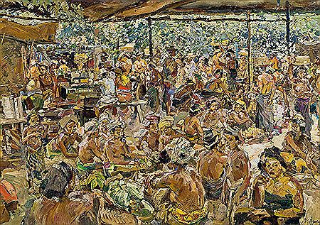 Marktleben auf Bali 1919