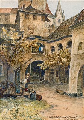 St. Ulrichsplatz 1919 by Franz Hoffelner - Auction record, sale price, and art valuation. Compare with similar artists and explore comparable artworks.
