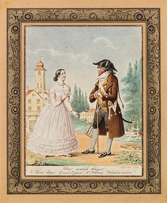Sample artwork by Johann Christian Schoeller (1782 - 1851), known for painting, theatre, folk life, fashion - View similar artists and auction records
