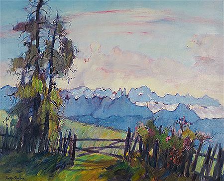Südtiroler Panorama by Rolf Regele - Auction record, sale price, and art valuation. Compare with similar artists and explore comparable artworks.