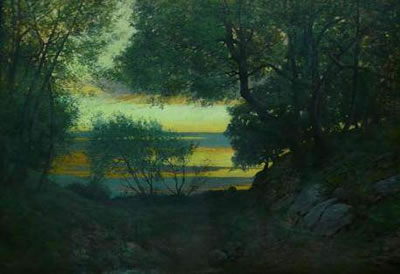 "Vallée de Fontana, soleil couchant"