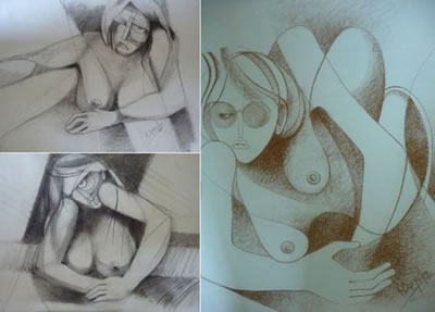 Femme alongée (set of 3)