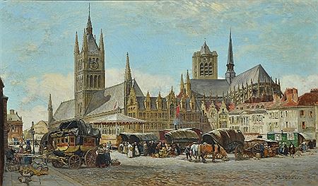 "Ypres Cloth Hall and Square" by John Fulleylove - Auction record, sale price, and art valuation. Compare with similar artists and explore comparable artworks.