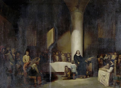 Andacht in einer Kirche