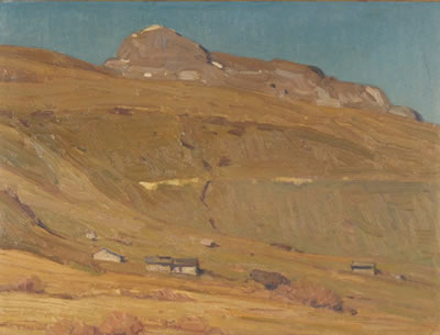 Alp ob Seewis im Prättigau mit dem Vilan im Hintergrund
