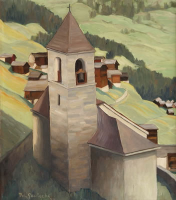 Kirche in Chondolin (Wallis) by Joseph Gautschi - Auction record, sale price, and art valuation. Compare with similar artists and explore comparable artworks.