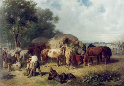 Rast eines Provianttransportes des östereichischen Heeres im Krieg 1859 by Franz Adam - Auction record, sale price, and art valuation. Compare with similar artists and explore comparable artworks.