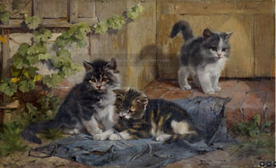 Drei Kätzchen im Garten by Julius Adam II - Auction record, sale price, and art valuation. Compare with similar artists and explore comparable artworks.