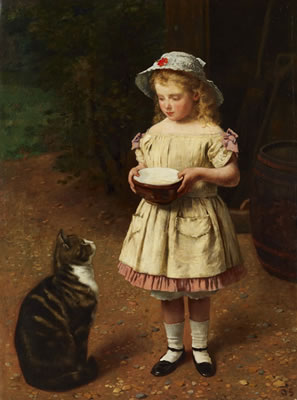 Kind mit Katze by Otto Scholderer - Auction record, sale price, and art valuation. Compare with similar artists and explore comparable artworks.