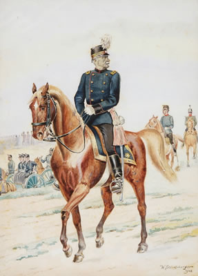 Oberst Joh. Heinrich Wieland zu Pferd