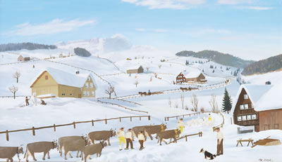 Wintertag im Appenzellerland by Christian Vetsch - Auction record, sale price, and art valuation. Compare with similar artists and explore comparable artworks.