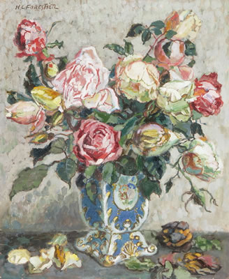 Strauss Rosen in einer Vase