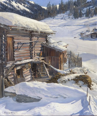 Hütte im Schnee