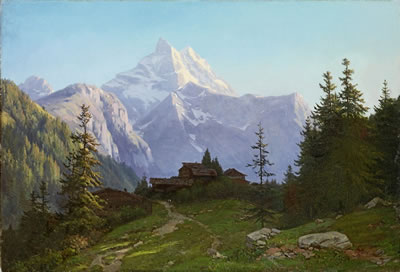 Gebirgslandschaft mit Ausblick auf das Matterhorn by Jean-Philippe George-Julliard - Auction record, sale price, and art valuation. Compare with similar artists and explore comparable artworks.