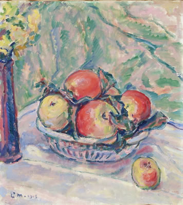 Stillleben mit Blumenvase und Schüssel mit Äpfeln by Louis Henri De Meuron - Auction record, sale price, and art valuation. Compare with similar artists and explore comparable artworks.