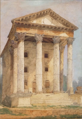 Der Augustustempel in Pula, Kroatien