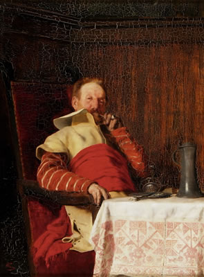 Rauchender Landsknecht