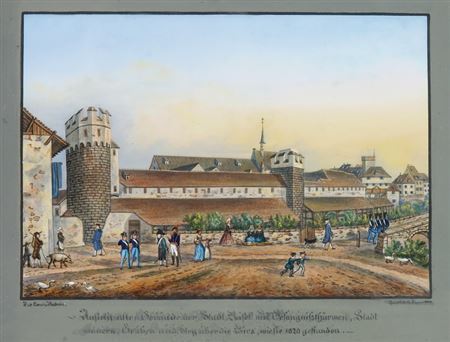 "Ansicht aller Gebäude der Stadt Basel mit Gefängnisthürmen (...)" by Ludwig Dubois - Auction record, sale price, and art valuation. Compare with similar artists and explore comparable artworks.