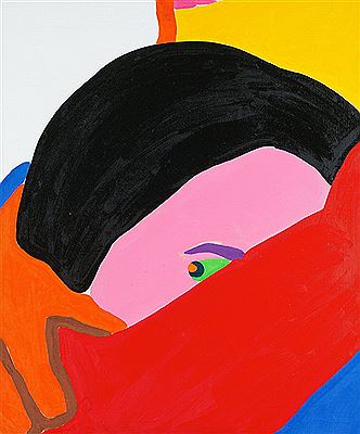 Sample artwork by Natalia Petrovna Turnova (Born 1957), known for portrait painting, cartoon-like heads - View similar artists and auction records