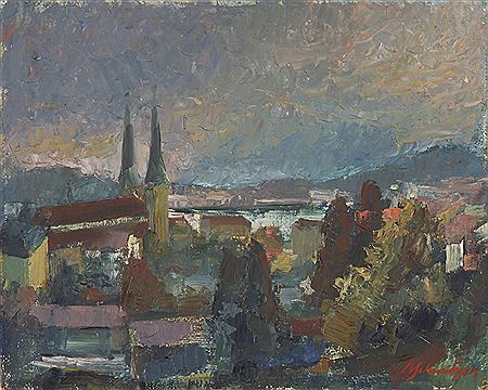 Blick auf Luzern mit der Hofkirche