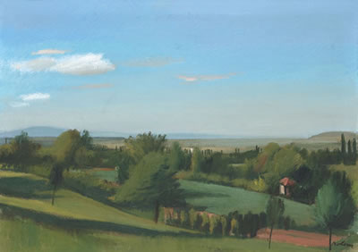 Binninger Landschaft mit Blick auf die Rheinebene