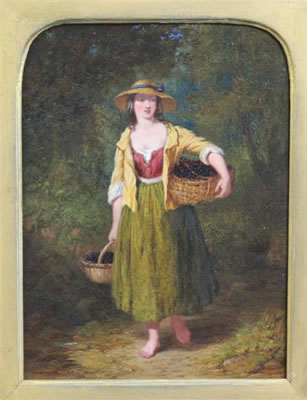 "The Blackberry Picker" by Henry E Hobson - Auction record, sale price, and art valuation. Compare with similar artists and explore comparable artworks.