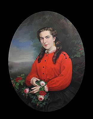 Portrait of a seated lady holding garden flowers by Johannes Louis Wensel - Auction record, sale price, and art valuation. Compare with similar artists and explore comparable artworks.