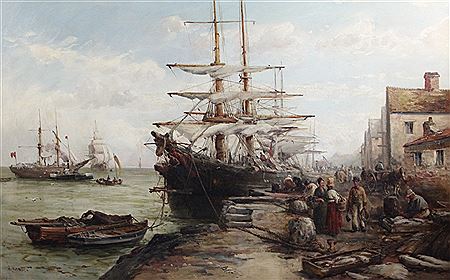 Douglas Harbour, Isle of Man (pair) by William Edward Webb - Auction record, sale price, and art valuation. Compare with similar artists and explore comparable artworks.