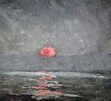 Sunset over the sea