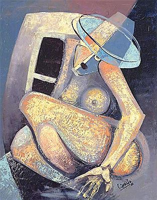 Jeune femme au chapeau