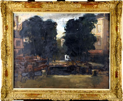 Quai de Canal à Bruxelles by Paul Hermans - Auction record, sale price, and art valuation. Compare with similar artists and explore comparable artworks.