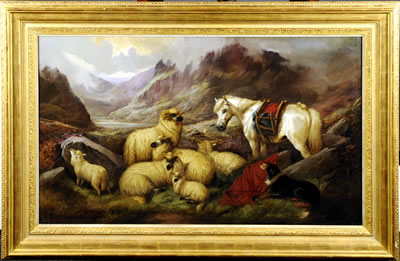 Paysage écossais avec Moutons by John Barker - Auction record, sale price, and art valuation. Compare with similar artists and explore comparable artworks.
