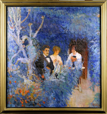 Personnage dans un Jardin fleuri